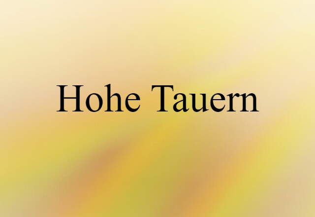 Hohe Tauern