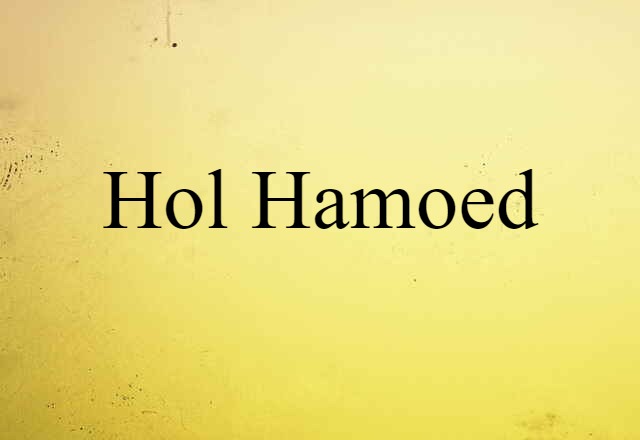 Hol Hamoed (noun) Definition, Meaning & Examples