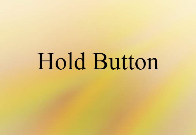 Hold Button (noun) Definition, Meaning & Examples