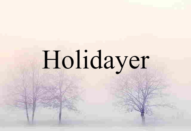 Holidayer (noun) Definition, Meaning & Examples