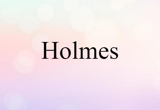 Holmes (noun) Definition, Meaning & Examples