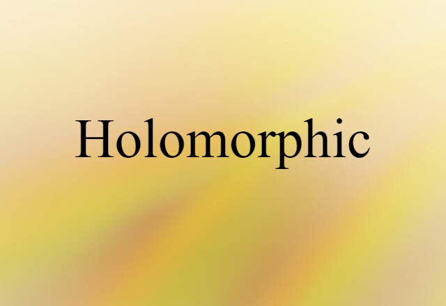 holomorphic