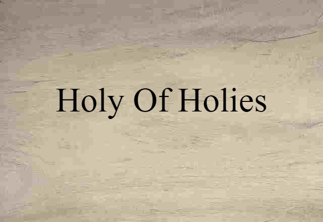 holy of holies