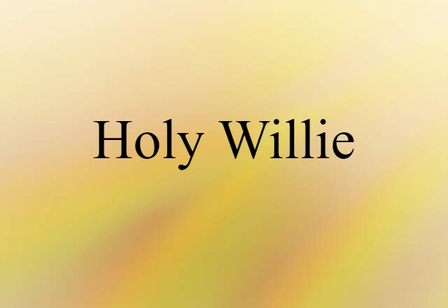 Holy Willie (noun) Definition, Meaning & Examples