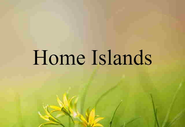 Home Islands (noun) Definition, Meaning & Examples