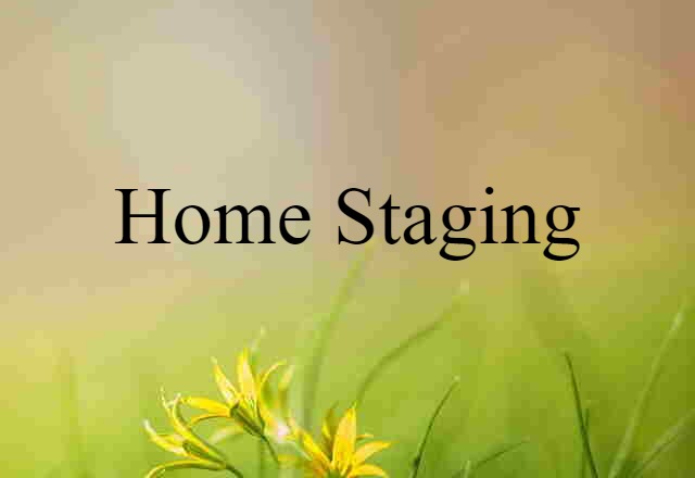 Home Staging (noun) Definition, Meaning & Examples