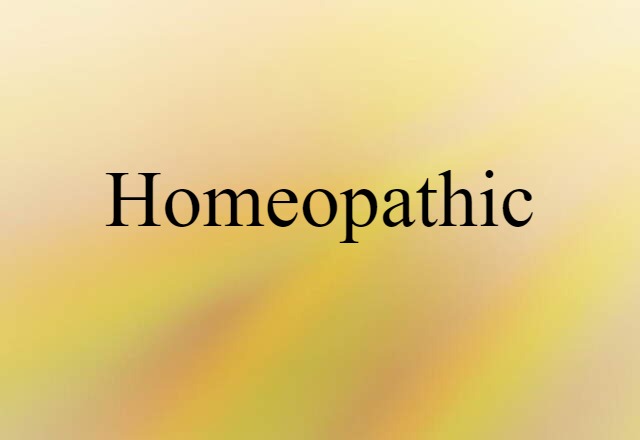 homeopathic