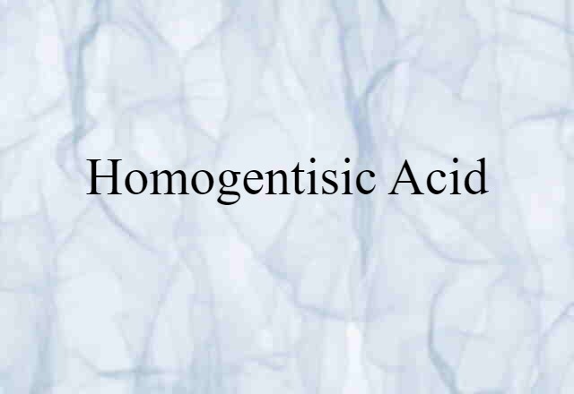 homogentisic acid