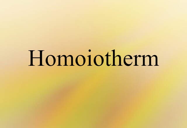 homoiotherm