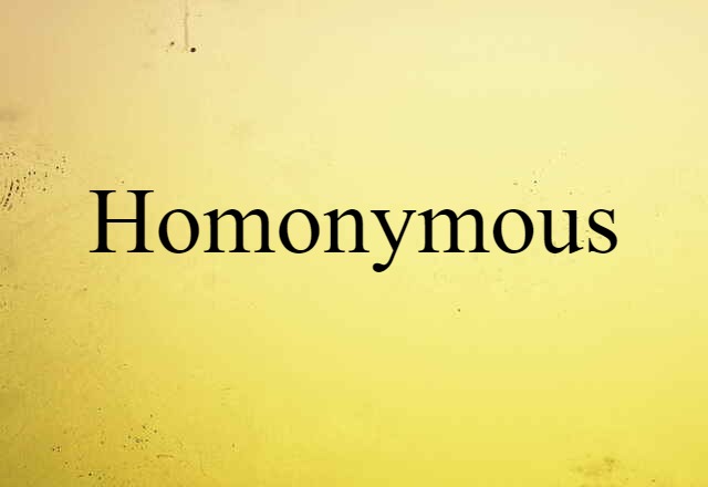 homonymous