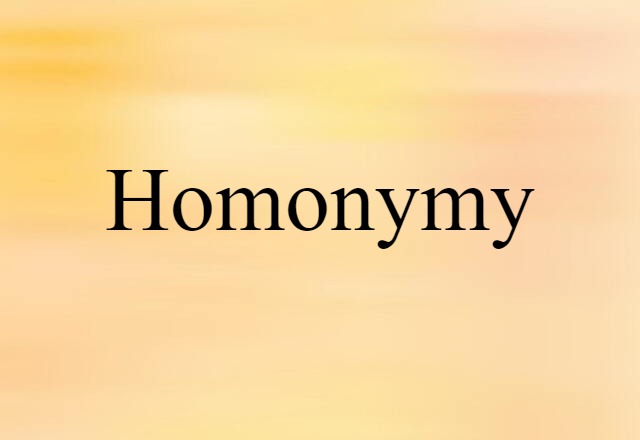 homonymy