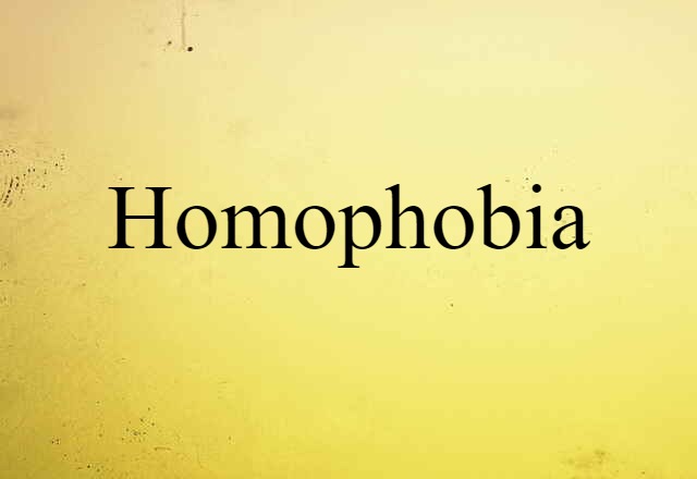 Homophobia (noun) Definition, Meaning & Examples