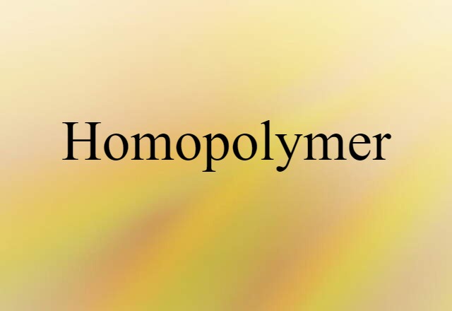 homopolymer