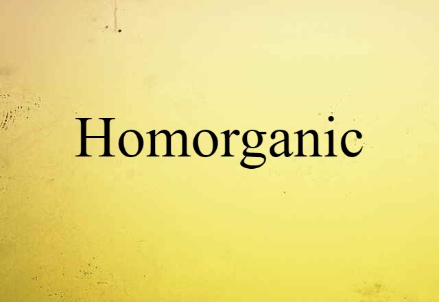 homorganic