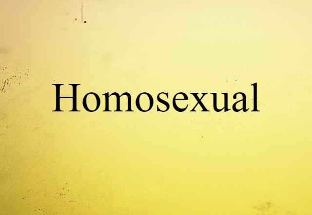 Homosexual (noun) Definition, Meaning & Examples