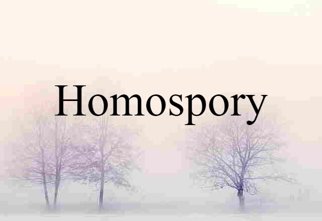 homospory