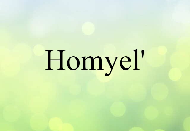 Homyel' (noun) Definition, Meaning & Examples