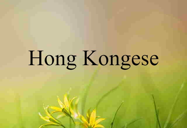 Hong Kongese