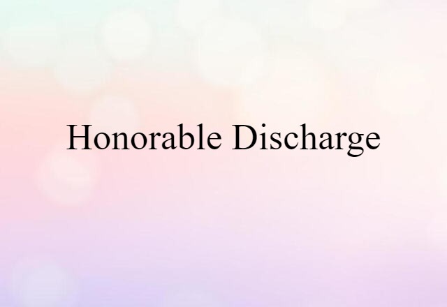 honorable discharge