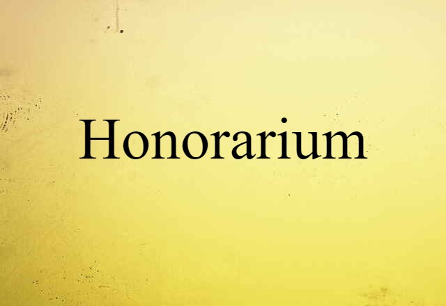 honorarium