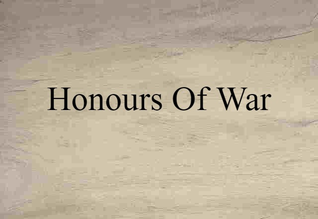 honours of war