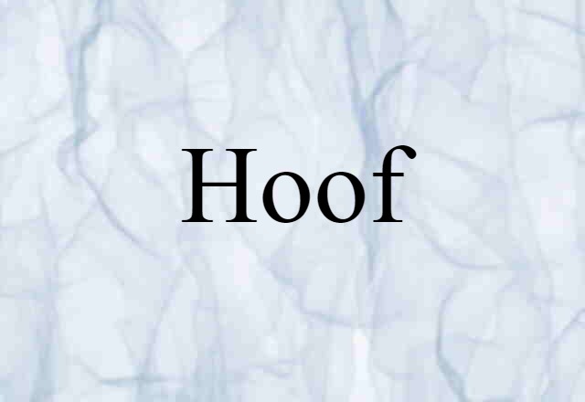 Hoof (noun) Definition, Meaning & Examples