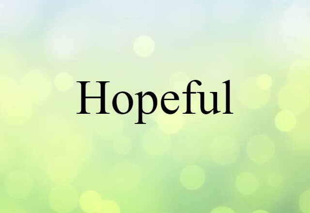 Hopeful (noun) Definition, Meaning & Examples