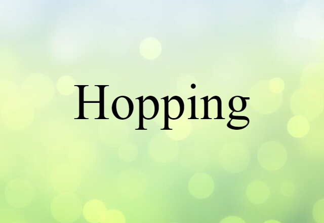 Hopping (noun) Definition, Meaning & Examples