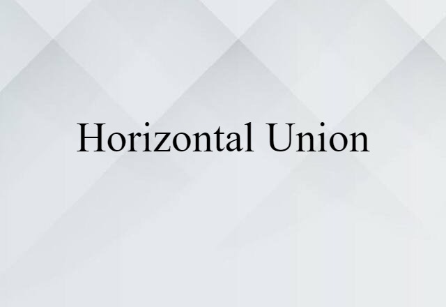 horizontal union