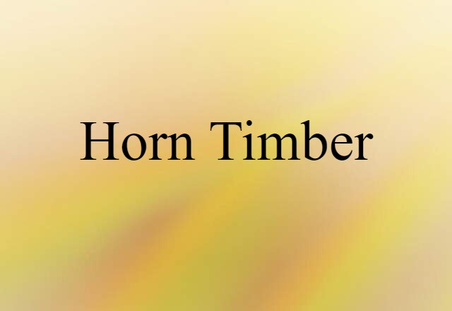 horn timber