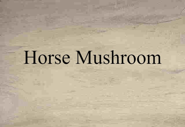 horse mushroom