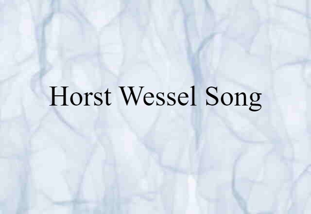 Horst Wessel song