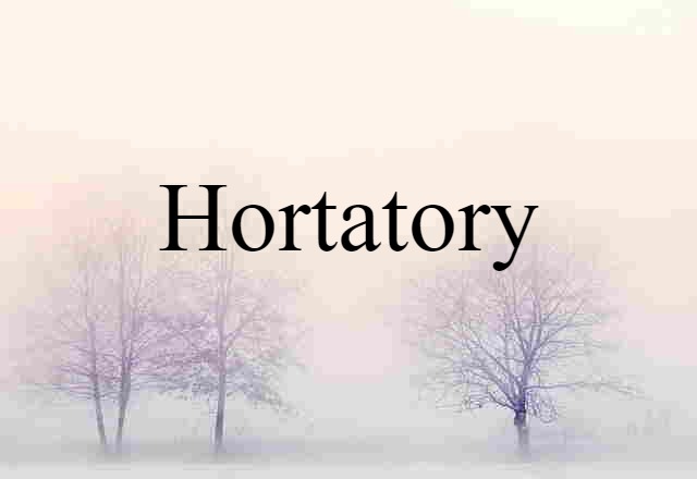 hortatory