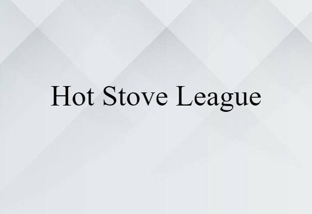 hot stove league