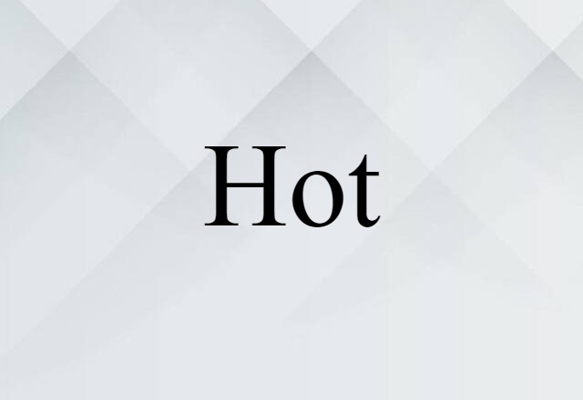 Hot (noun) Definition, Meaning & Examples