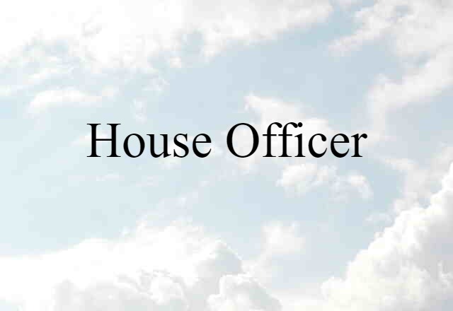 house officer