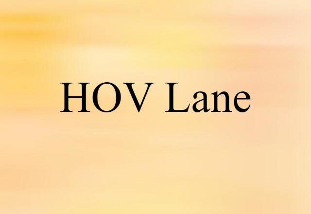 HOV lane