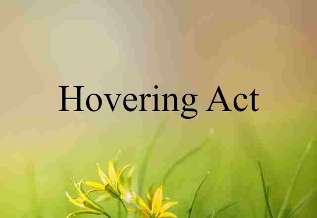 hovering act