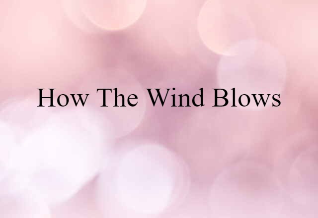 how the wind blows