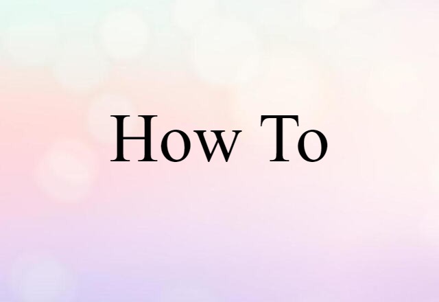 how to