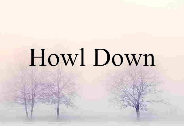 Howl Down (noun) Definition, Meaning & Examples