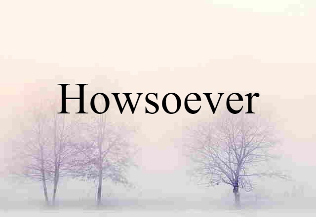 howsoever