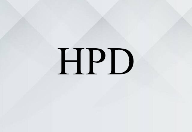 HPD (noun) Definition, Meaning & Examples