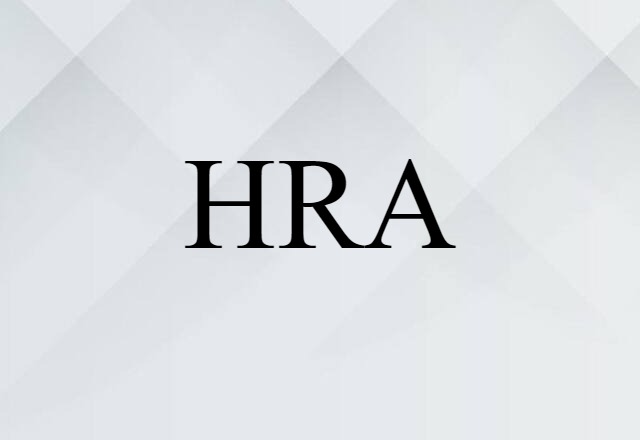 HRA (noun) Definition, Meaning & Examples