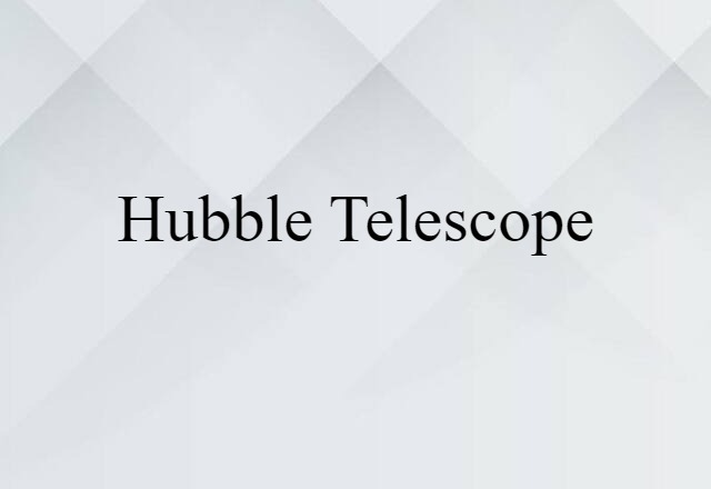 Hubble telescope