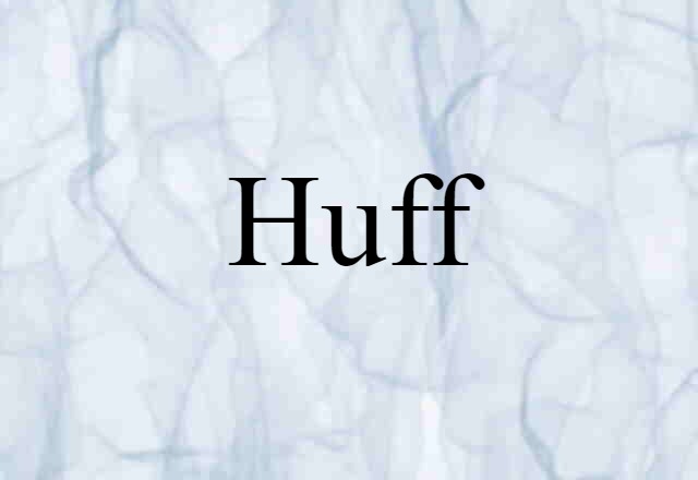 Huff (noun) Definition, Meaning & Examples