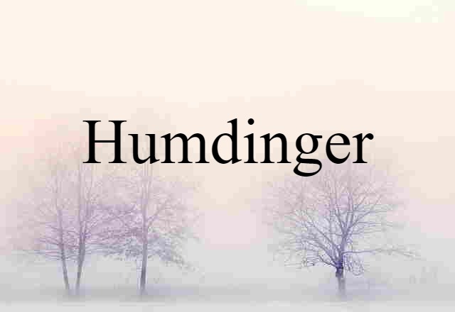 Humdinger (noun) Definition, Meaning & Examples