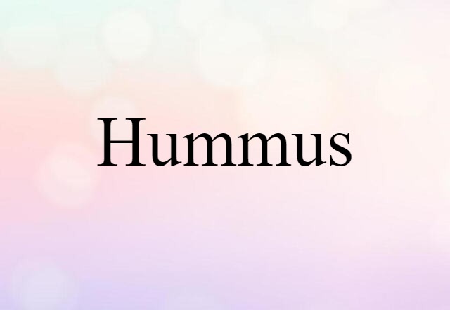 Hummus (noun) Definition, Meaning & Examples