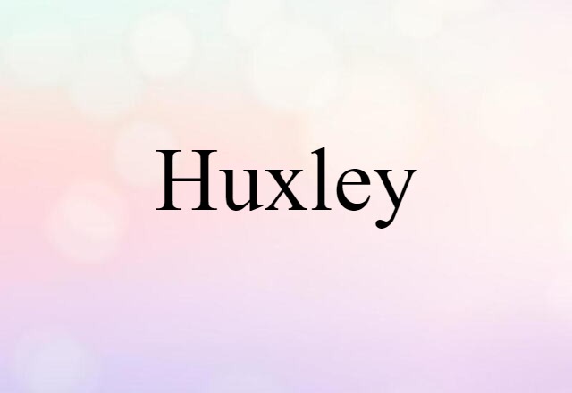 Huxley (noun) Definition, Meaning & Examples