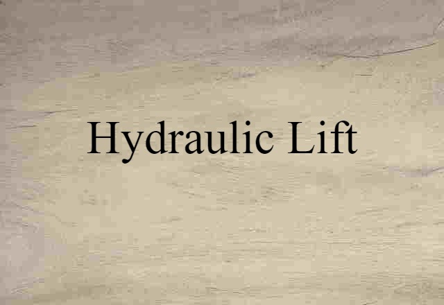 hydraulic lift